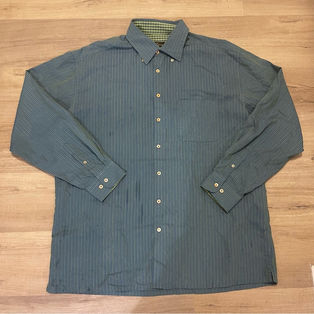 Y2K Bugatchi striped dress shirt